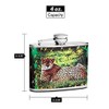 4oz Hip Flask - Trippy Mystical Leopard with Psychedelic Background