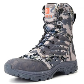 XPETI Mens Shadow Trak Hunting Boots Waterproof Military Tactical Boots 8 Inches Camo Size 12