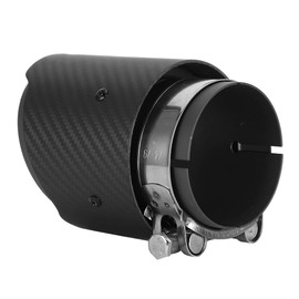 Exhaust Pipe Bon Fibre 80 mm Inlet 101 mm Outlet End Piece Throat Straight Side Matte Tip Fit Carbon Straight Side for CX5 CX4 Mazda (All Matte Black)