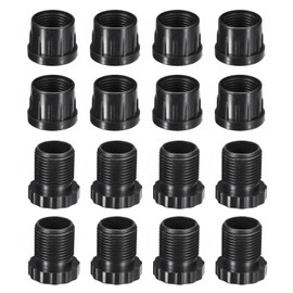 QUARKZMAN Pack of 8 Inserts for Round Pipes with Levelling Feet, for 25 mm / 0.98 Inch Diameter Round Tube, Black Plastic Furniture Chair Leg Plugs, Blanking Plugs, End Caps, Insert Plugs