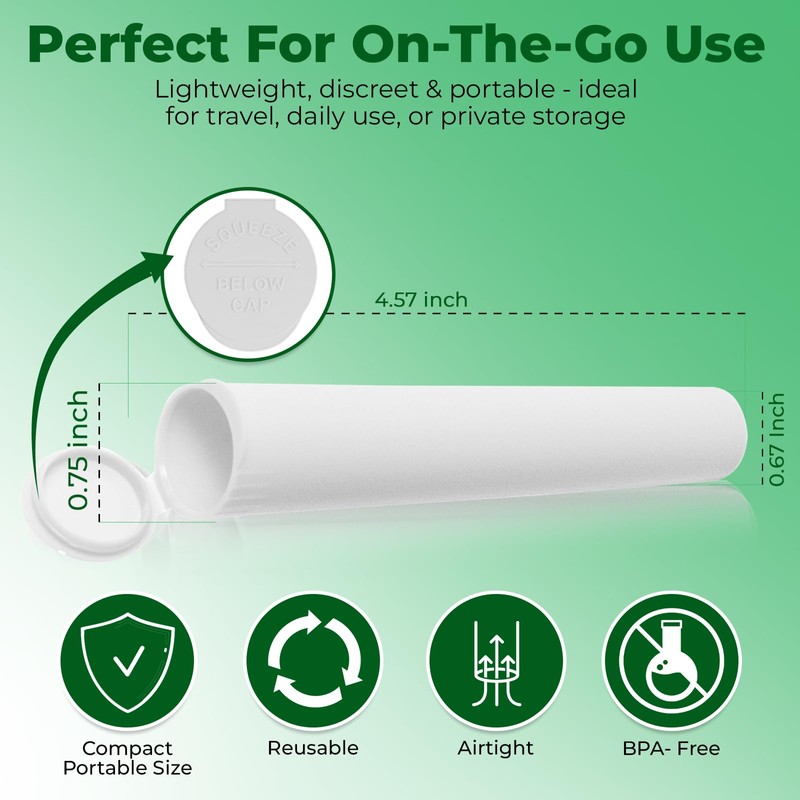 Kopperko Pop Top Tubes (116mm, 4.6 Inch 10-Pack) | Child