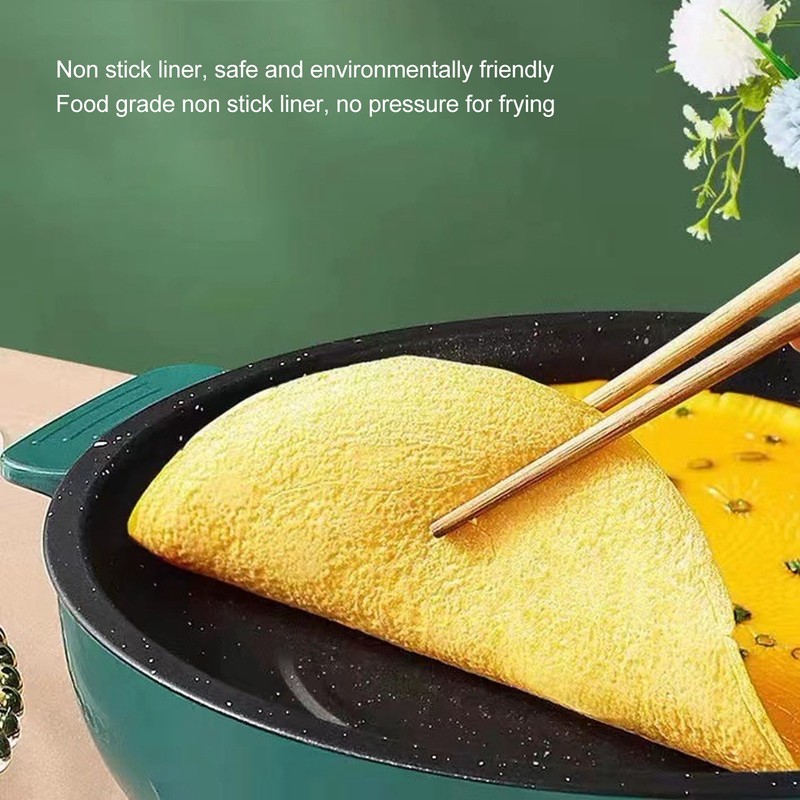 Electric Grill Pot 22cm Large Caliber Nonstick Multifunctional Electric Grill