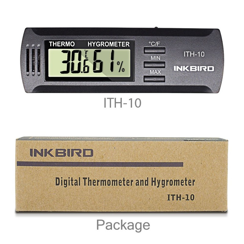 Inkbird ITH-10 Digital Thermometer and Hygrometer Temperature Humidity Monitor for