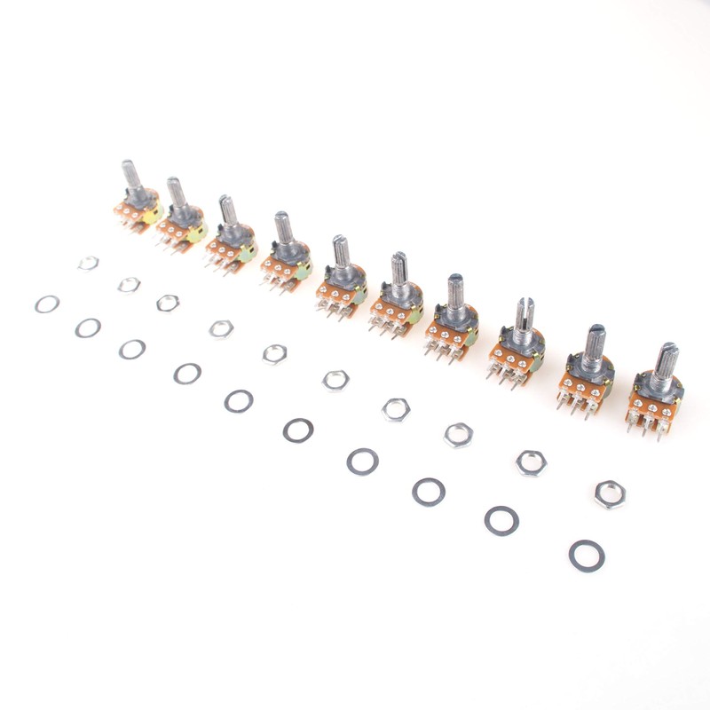 ANGEEK WH148 B250K Dual Stereo 6-Pin Potentiometer with Nuts and