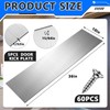 Therwen Door Kick Plate, Satin Aluminum Kick Plates with Screws