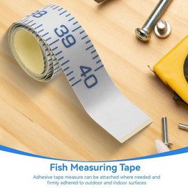 Adhesive Fish Ruler, Fishing Measuring Tape 40 Inch Fish Ruler Adhesive Fish Rulers Waterproof Fish Measuring Sticker for Fishing Boat, Kayak, Cooler, Workbench