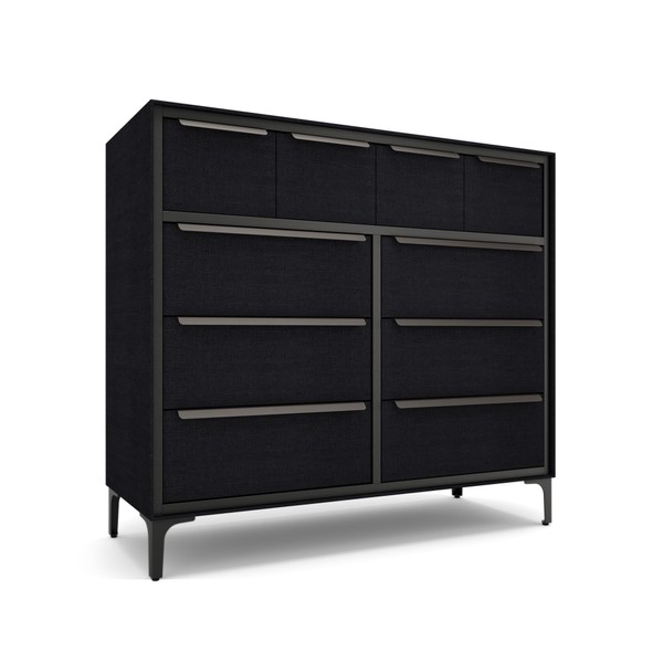 Naima Premium Fabric Dresser - Strong Metal Frame, 10 Spacious