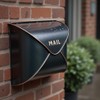 NACH Black Mailbox Wall Mount, 11 x 5 x 8.75