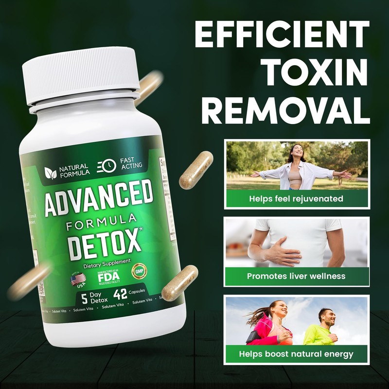 Salutem Vita Advanced Detox Cleanse, Detox Kit with 2 Test
