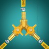 Horiznext brass 3/8 inch O.D. barb three way shut off