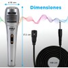 Pyle micrófono dinámico con cable - micrófono profesional unidireccional de
