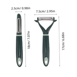 ULTECHNOVO 2pcs Innovative Kitchen Gadgets Kitchen Accessory Vegetable Slicer Fruit Peeler Y-Shaped Peeler Multi-Function Vegetable Peeler Veggie Peeler Food Slicers Green Stainless Steel