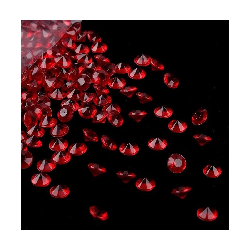 100 Wedding Event Table Scatter Crystals in Crimson Red Grade