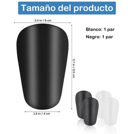 JIAQCN 2 Pares Mini Espinilleras Futbol, Espinilleras, Adecuado para Fútbol, Fútbol, Fútbol Cubierto y Otros Deportes, Protegiéndote De Los Impactos En El Campo Deportivo (Negro, Blanco)