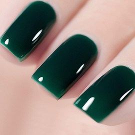 Vishine 15ml Gel Nail Polish Emerald Green Color Soak Off LED Gel Polish Long-Lasting Nail Art Manicure Salon DIY at Home