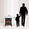 Innoflame 18" Electric Fireplace Stove, Freestanding Fireplaces Heater with Realistic