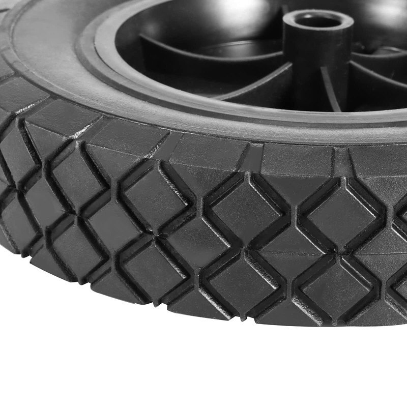 MUKCHAP 4 Pack 8 Inch Solid Rubber Wheels, Hand Truck