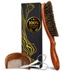 Boar Bristle Slick Back Hair Brush for Men, Women, Natural