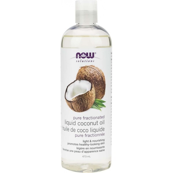 NOW Foods Liquid Coconut Oil, Pure Fractionated, 473 mL