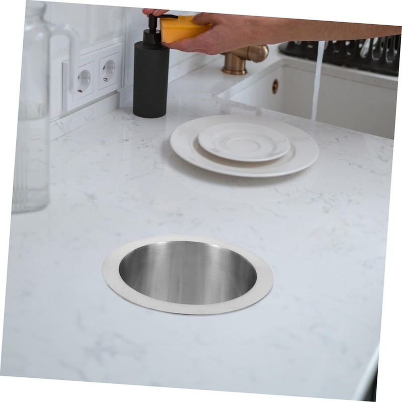 ULTECHNOVO Elegant Round Drop-in Trash Chute Stainless Steel Grommet Waste