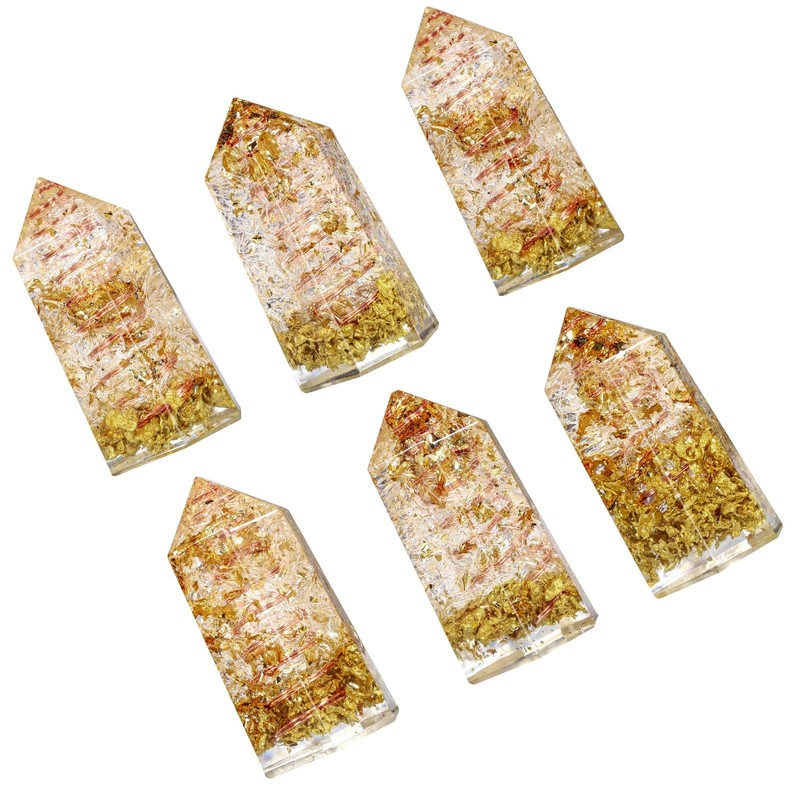 mookaitedecor Reiki 2 Pack Crystal Chopsticks Polished 6 Facets Meditation