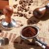 Mahogany Stainless Steel Coffee Tamper with 304 Flat Base Wooden