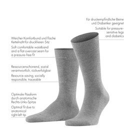 FALKE Men's Socks Sensitive London M So Cotton with Comfort Waistband, 1 Pair, Blue Royal Blue 6000, 39-42, Blue Royal Blue 6000, 39 - 42