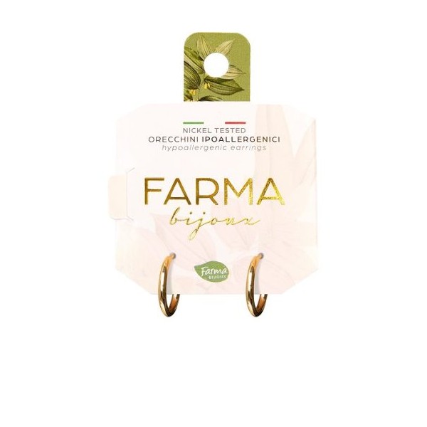 Farma Bijoux Earrings Small Hoops Gold Plated 8mm