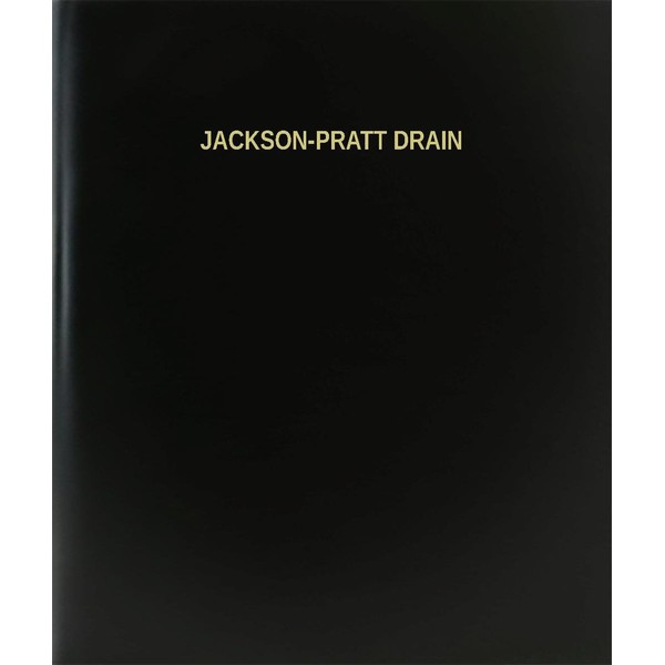 BookFactory Jackson-Pratt Drain Log Book/Journal/Logbook - 120 Page, 8.5"x11", Black