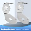 Watermelon Mirror Turn Signal Angled Bracket Holder Stainless Steel 2Pack
