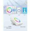 TECKNET Wireless Doorbell 3 Receivers, Door Chime Kit with RGB
