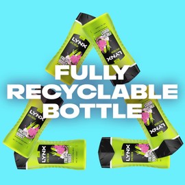 Lynx Epic Fresh Boost 3-in-1 Body, Face and Hair Wash, Grapefruit and Tropical Pineapple Shower Gel 225ml | Set of 4 | Click on '𝗖𝘂𝘀𝘁𝗼𝗺𝗶𝘀𝗲 𝗡𝗼𝘄' for More Bulk Options!