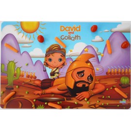He Loves Me Kids and Goliath Mealtime Placemat for Kids BPA Free 17.6" by 11.8" Tablemat Washable Reusable Plastic
