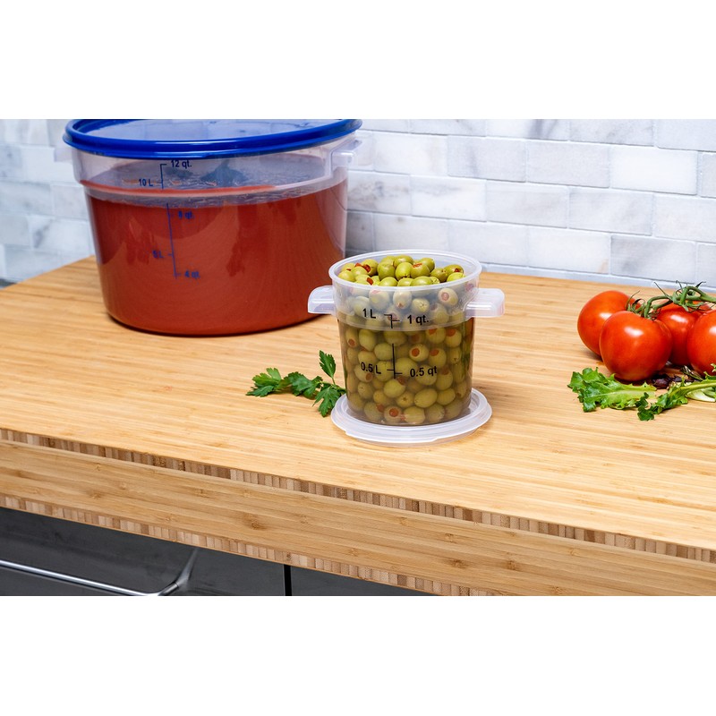 Carlisle FoodService Products Storplus Round Food Storage Container with Stackable