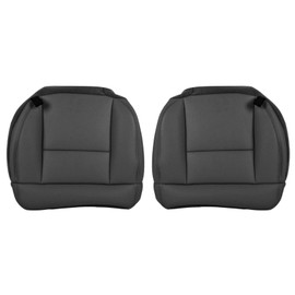Priprilod Black Leather Driver & Passenger Side Bottom Replacement Cover Compatible with Ford F150 Lariat 2004 2005 2006 2007 2008
