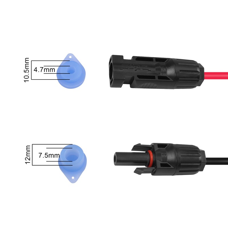 GINTOOYUN 10 Pairs Solar Plug Dust Protection IP67 Solar Plug
