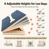 Dog Ramp for Stairs 2 Pack, 4-Level Adjustable Wooden Pet