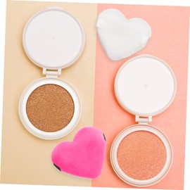 Baluue 45pcs Heart-shaped Powder for Face Makeup Velour Sponges for Setting Loose Powder Portable Washable for Use