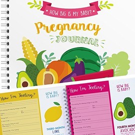 My 9 Months Journey - Belly Book, Pregnancy Journal and Baby Memory Book with Stickers - Baby's Scrapbook and Photo Album - Pregnancy Journals for First Time Moms - Pregnancy Journal Memory Book
