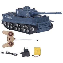 RC Tank 4 Channels Long Span Climbing Multi Angle Rotation 1:32 Battle Tank Toy for Kids  110‑240V