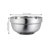 Cabilock 4pcs 14 cm Stainless Steel Bowls Double Layer Salad