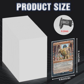 WAIZHIUA 300 Pieces Pro Penny Sleeves - 66x91mm Standard Size Card Sleeves, Top Loaders for MTG, Sports Cards, Acid-Free Non-PVC, Waterproof & Ultra-Clear Protection