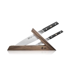 Cangshan TC Series 1021202 Swedish Sandvik 14C28N Steel Forged 3-Piece Knife Block Set, Walnut