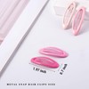 Cptots 20PCS Oval Metal Snap Clips for Women No Slip