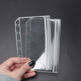 NatSumeBasics 12 A7 Budget Binder Pockets Zipper Clear Cash Stuffing Envelopes No Zipper Bluky Planner Inserts for Money Saving Organizer Book Accessories (A7)