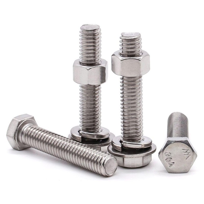 6 Sets M10-1.5 x 90mm Hex Bolts with Hex Nuts