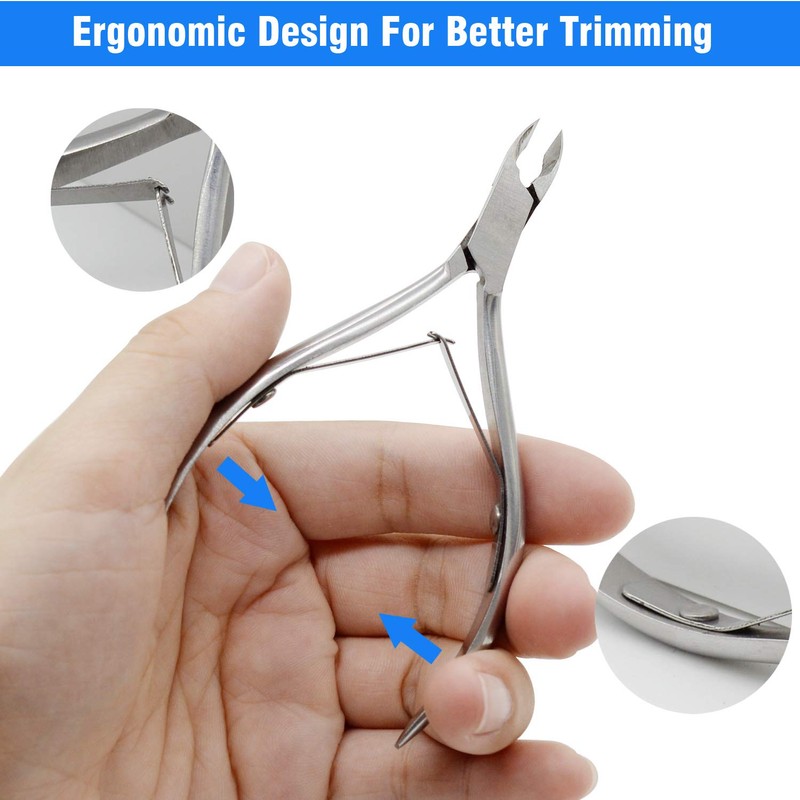 Cuticle Trimmer Cuticle Nippers,Professional Stainless Steel Cuticle Cutter Cuticle Remover,Pedicure