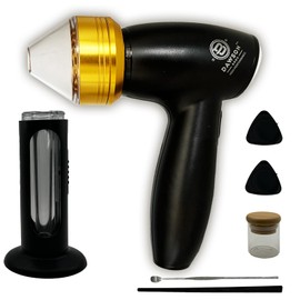 H.E.R.B Bee Rechargeable Herb Grinder, USB-C, Portable, Electric Herb and Spice Mill (Black/Gold)