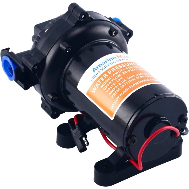 Amarine Made 12V 60 PSI 5.5 GPM Water Pressure Diaphragm