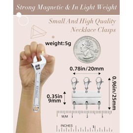 OHINGLT Layered Necklace Clasp 18K Gold and Silver Necklace Separator for Layering, Multiple Necklace Clasps and Closures for Women